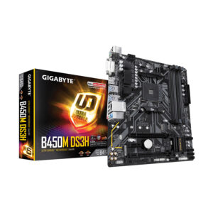 MB GIGABYTE B450M DS3H 1.0, AMD B450, AM4, 4xDDR4, DVI, HDMI, RAID, micro ATX
