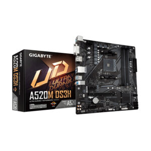 GIGABYTE MB A520M DS3H AM4, 4xDDR4, M.2, 4xSATA, DVI, HDMI, DP