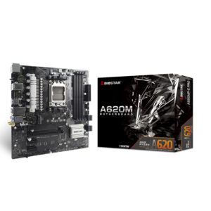 MB BIOSTAR A620MP-E PRO, mATX, Soc AM5, DDR5, M.2, 2.5GbE LAN, HDMI, DP