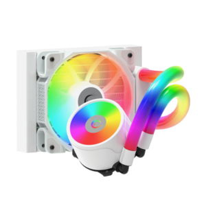 CPU hladnjak AIO Liquid RAMPAGE ICEBLADE C4 white, 72CFM, 2000RPM, ARGB, AM5/LGA1700 120mm
