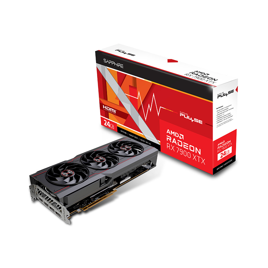 VGA SAPPHIRE PULSE AMD RADEON™ RX 7900 XTX GAMING OC 24GB GDDR6 DUAL HDMI / DUAL DP LITE 11322-02-20G