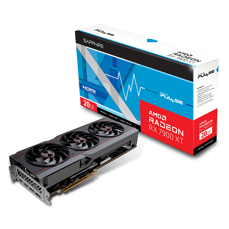VGA SAPPHIRE PULSE AMD RADEON™ RX 7900 XT GAMING OC 20GB GDDR6 DUAL HDMI / DUAL DP LITE 11323-02-20G