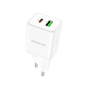 USB punjač BOROFONE BN7 PD20W+QC3.0 USB+Type-C white