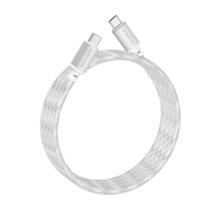 USB kabal BOROFONE BX95 Vivid 20W silicone charging data cable 1m, Type-C to Type-C silver