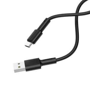 USB kabal BOROFONE BX31 Soft silicone charging data cable for Type-C black 1m, 3A
