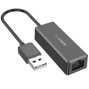 USB to ethernet LAN adapter BOROFONE DH7 Ricco 100 Mbps black