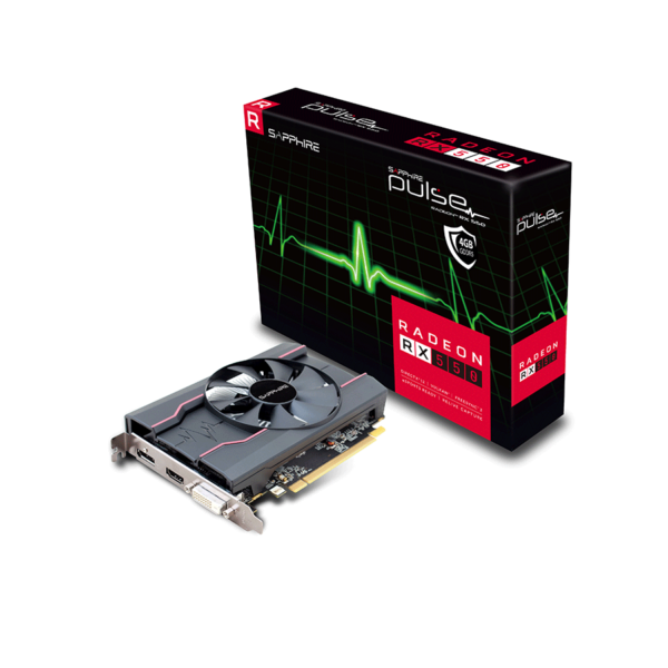 SAPPHIRE PULSE RADEON RX 550 4G GDDR5 HDMI/DVI-D/DP OC (UEFI) LITE, 11268-01-20G