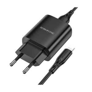 BOROFONE PUNJAČ BN1 INNOVATIVE - USB - 2,1A SA USB NA LIGHTNING CRNI
