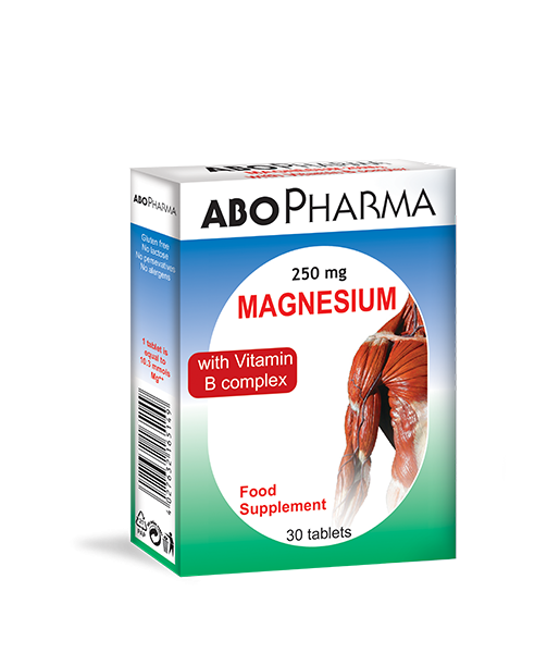 ABO MAGNEZIJ 250mg+B Complex cps a30 11620