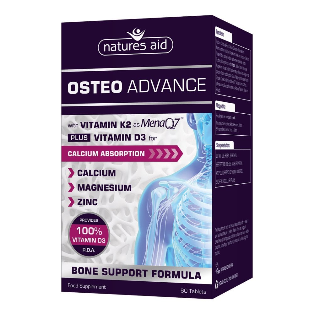 OSTEO ADVANCE Vit.K2+D3 tbl a60 Natures Aid