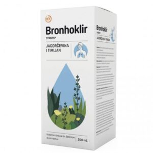 BRONHOKLIR sirup za iskasljavanje jaglac i timijan 200ml HF
