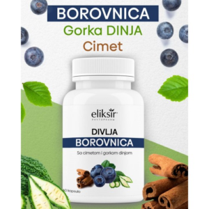 Eliksir Divlja Borovnica sa Cimetom i gorkom Dinjom cps a60 GP57