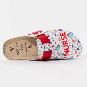 ŽENSKA KLOMPA SOFT FOAM PRINT-NURSE/327/