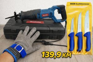 Recipročna pila (lisičiji rep) MAKITA 1650W GRATIS 3 noža i rukavica