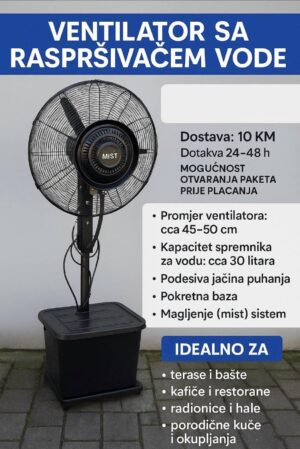 Ventilator sa raspršivačem vode VEST 260W